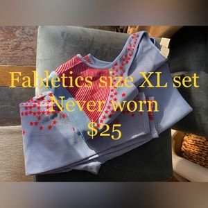Fabletics sports bra and leggings set